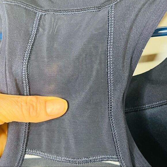 Athleta Navy Blue White Stripe Racerback Tank - Picture 11 of 14